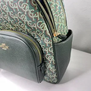 Coach | Bags | Coach Court Backpack Olive Green Leather  display picture 2